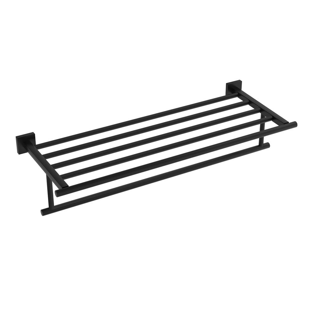 ICO Bath Heat Towel Shelf With Bar - Matte Black-related