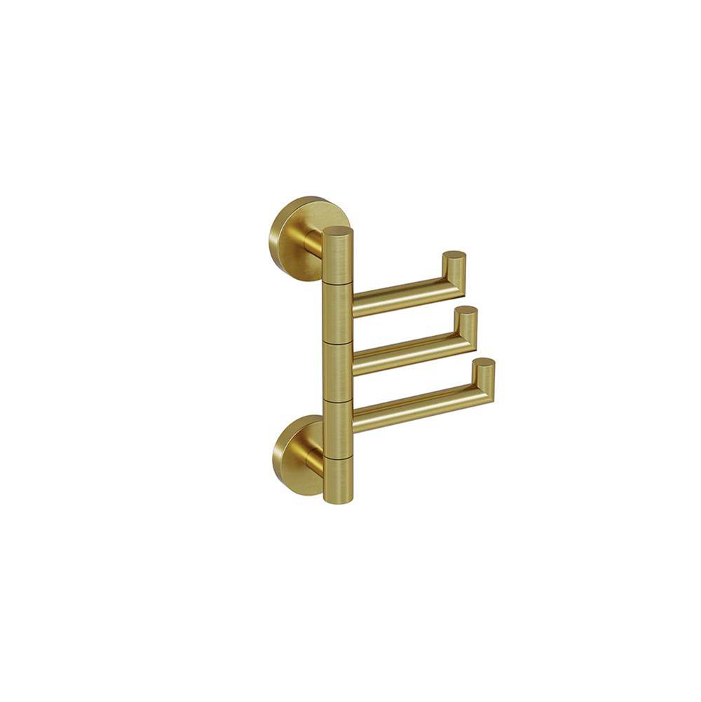 ICO Bath Lava Swivelling Towel Hook - PVD Brushed Gold-shop