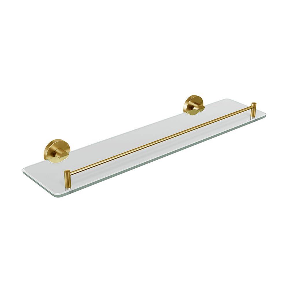ICO Bath Lava Glass Shelf - PVD Brushed Gold-shop
