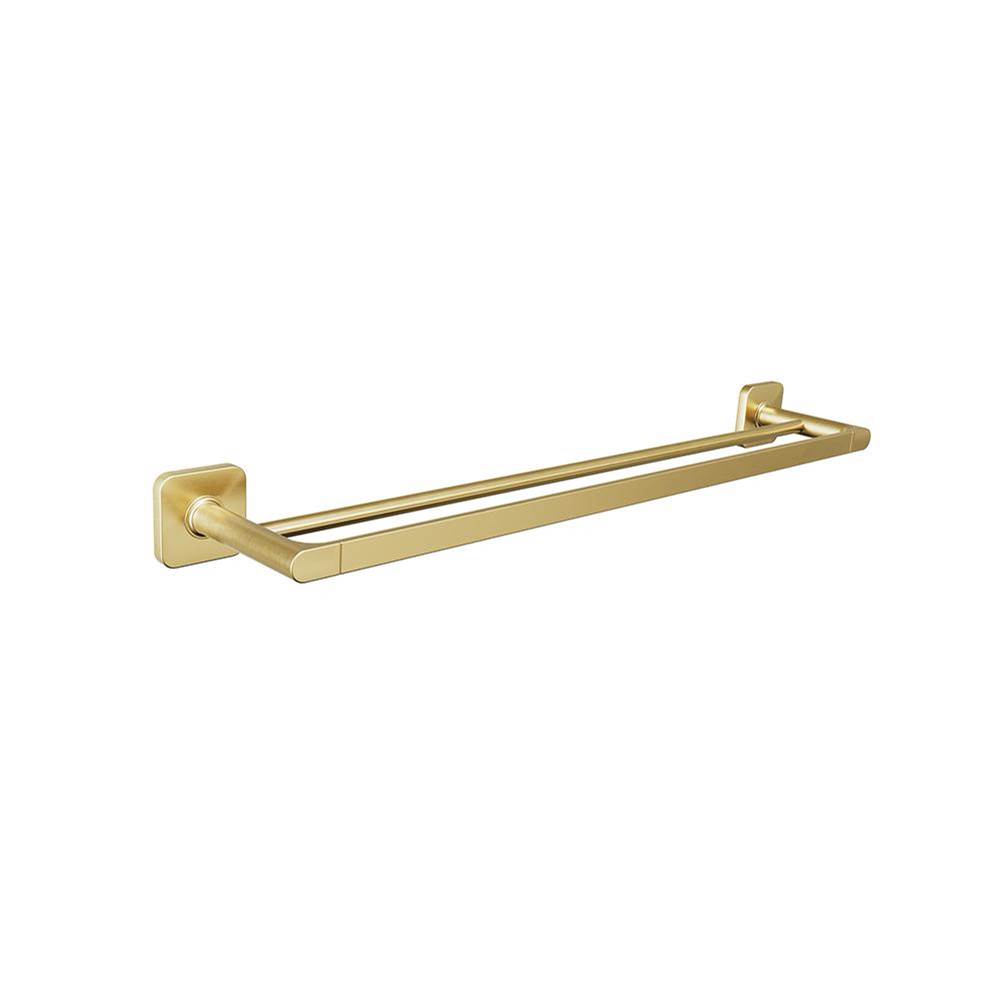 ICO Bath Vapor 24'' Double Towel Bar - PVD Brushed Gold-shop