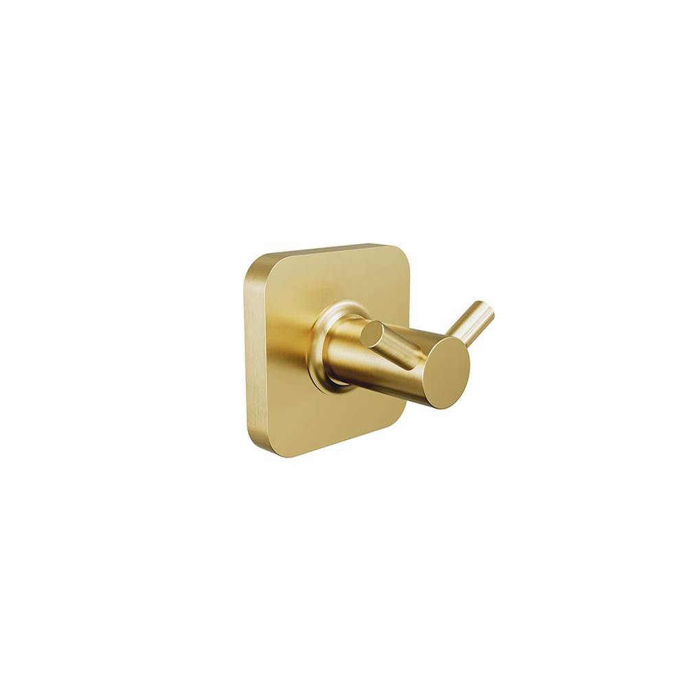 ICO Bath Vapor Double Towel Hook - PVD Brushed Gold-shop