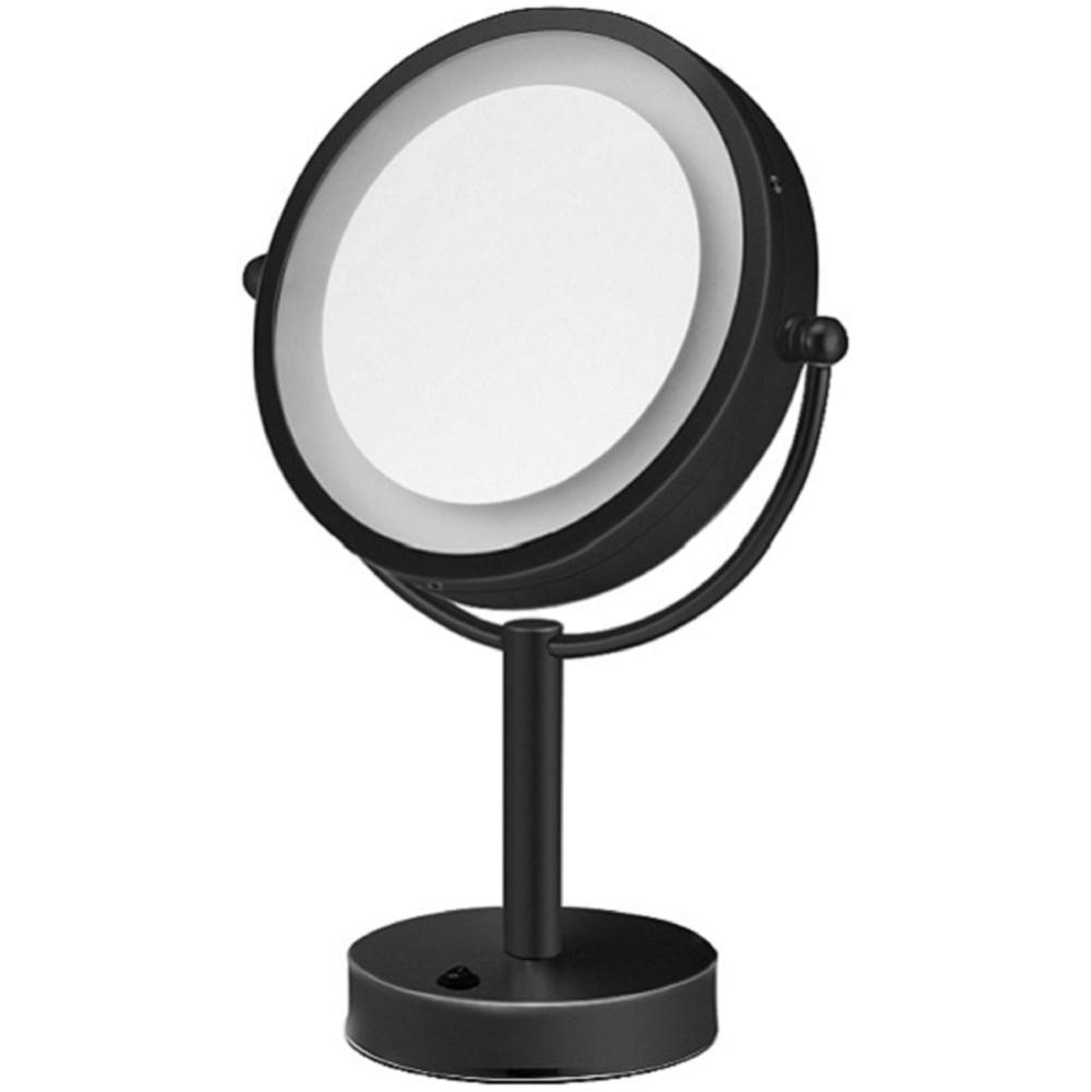 ICO Bath 8.5'' Double Sided Lighted Free-Standing Mirror - Matte Black-shop