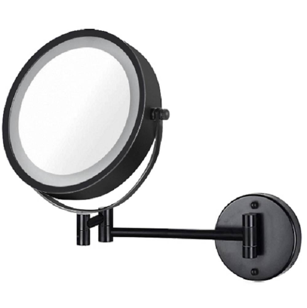 ICO Bath 8.5'' Double Sided Lighted Wall-Mounted Mirror - Matte Black-shop