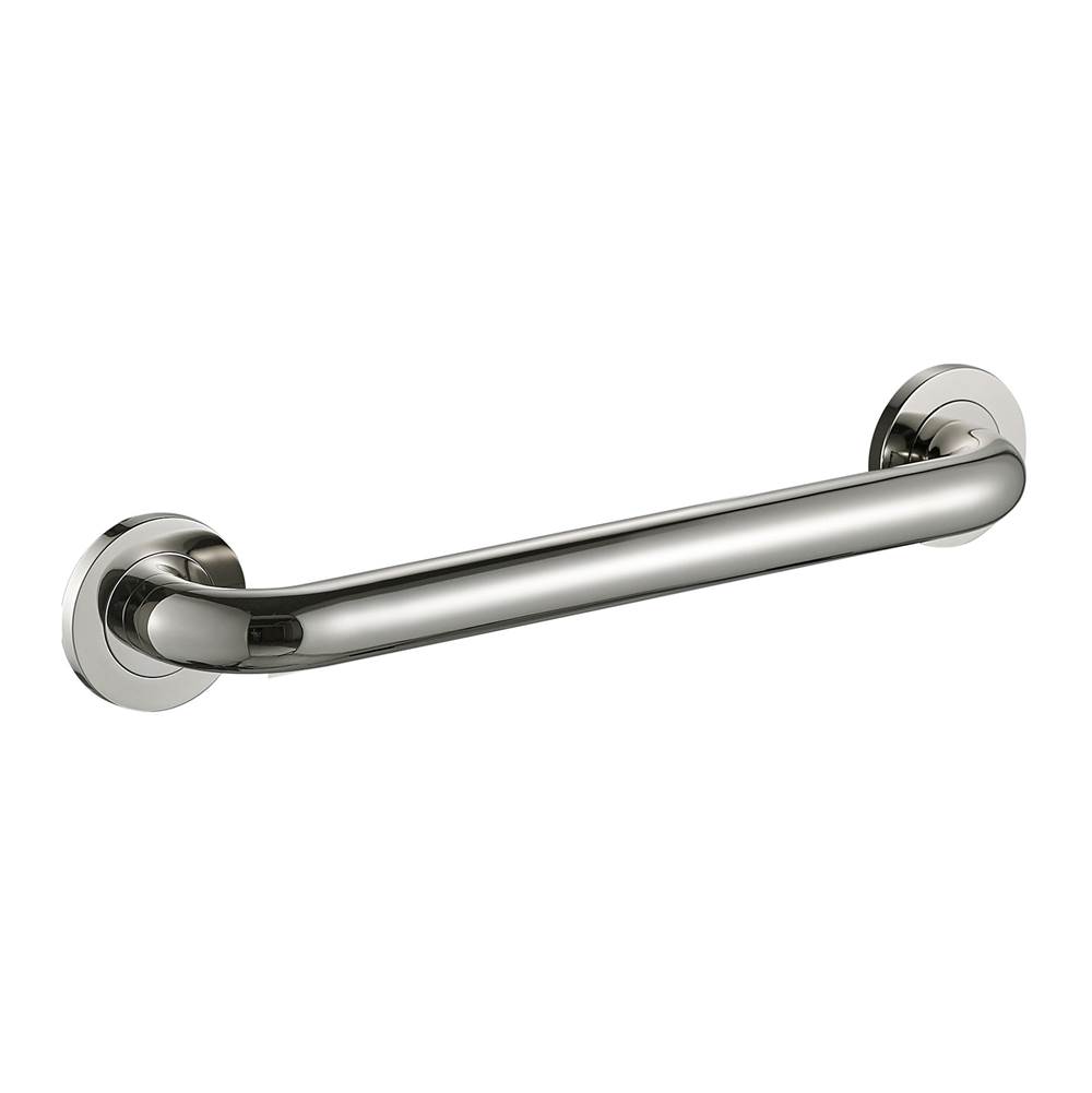 ICO Bath 18'' Round Grab Bar - Polished Nickel-shop