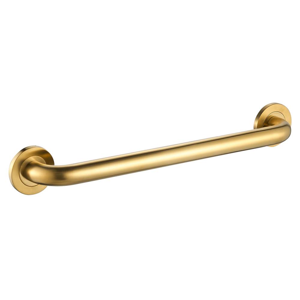 ICO Bath 24'' Round Grab Bar - PVD Brushed Gold-shop