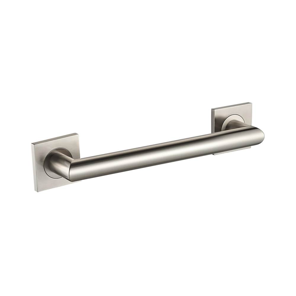 ICO Bath 12'' Crater Grab Bar - Brushed Nickel-shop