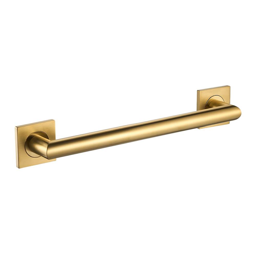 ICO Bath 18'' Crater Grab Bar - PVD Brushed Gold-shop