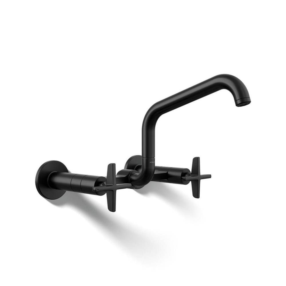 Billet™ Two-hole wall-mount bridge kitchen sink faucet-shop