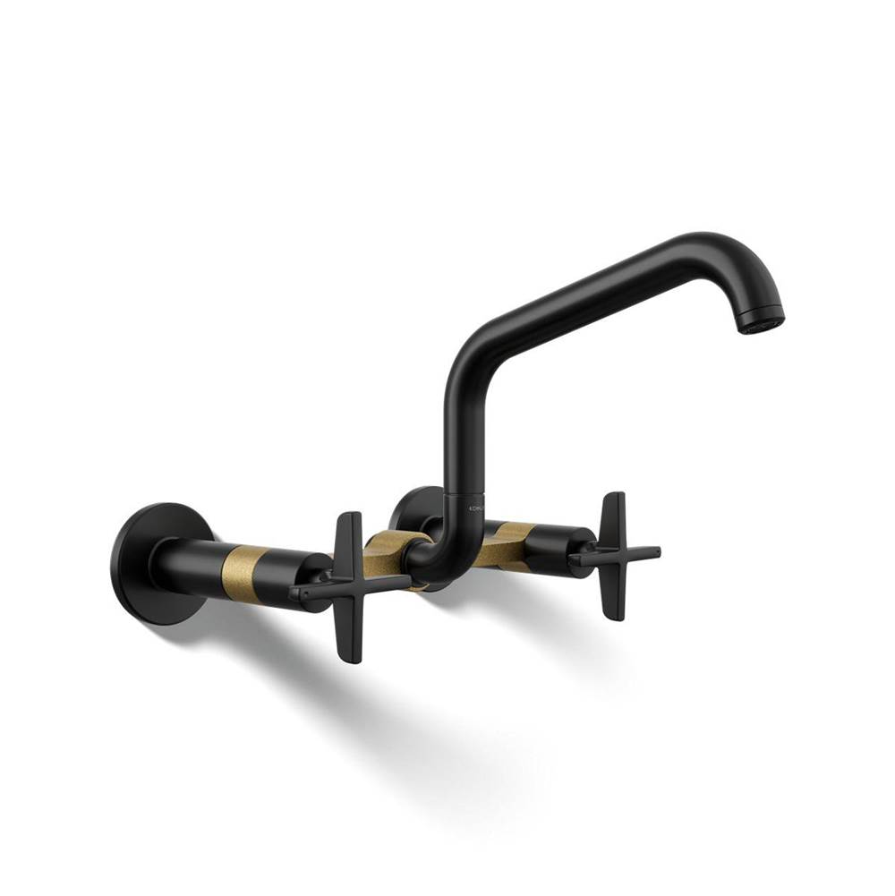 Billet™ Two-hole wall-mount bridge kitchen sink faucet-related