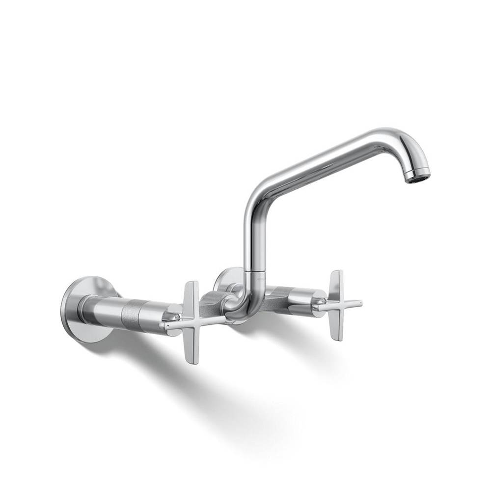 Billet™ Two-hole wall-mount bridge kitchen sink faucet-shop