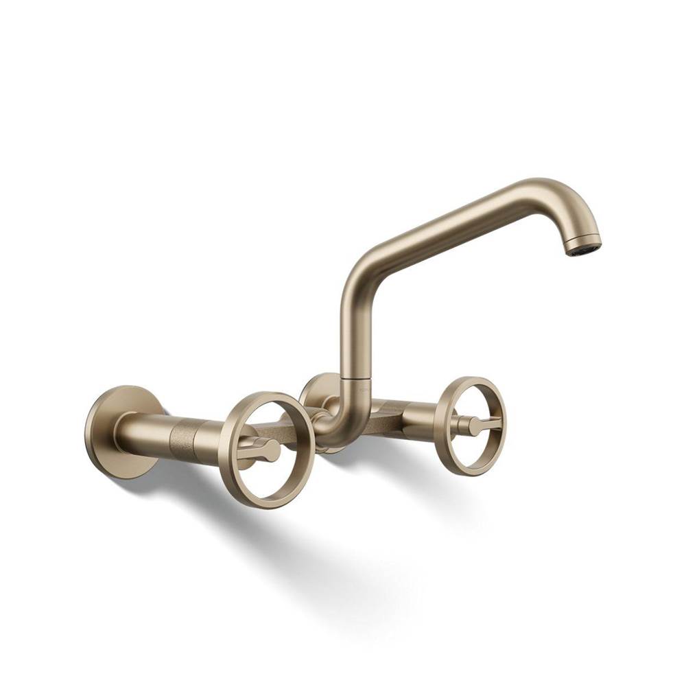Billet™ Two-hole wall-mount bridge kitchen sink faucet-related