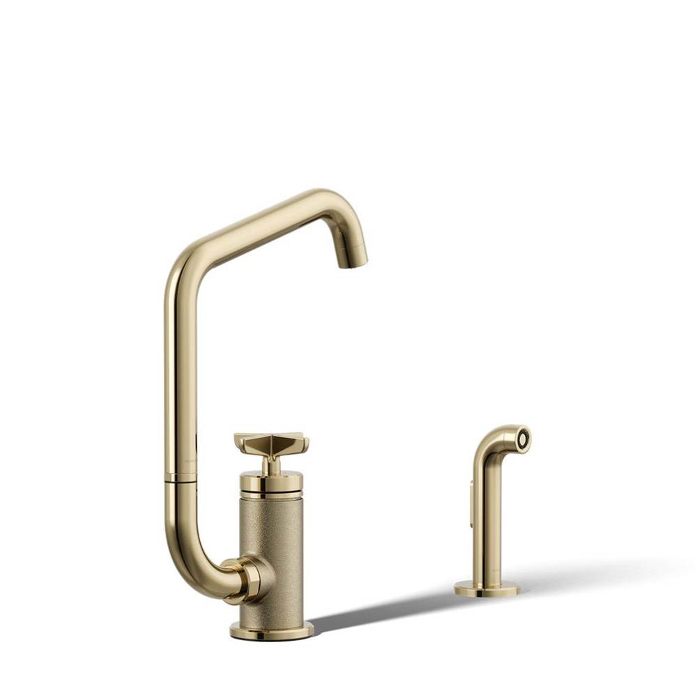Billet™ Single-handle bar sink faucet with two-function extended-reach spout and -related