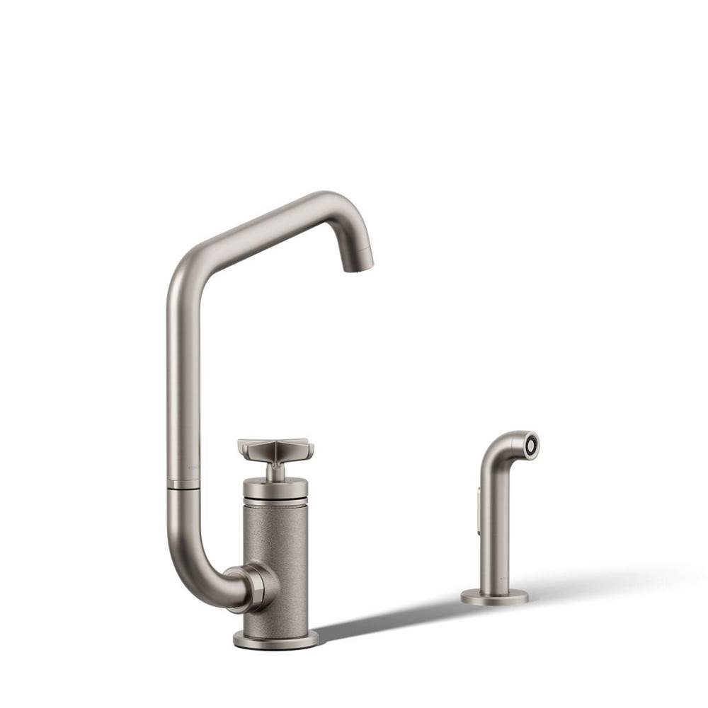 Billet™ Single-handle bar sink faucet with two-function extended-reach spout and -related