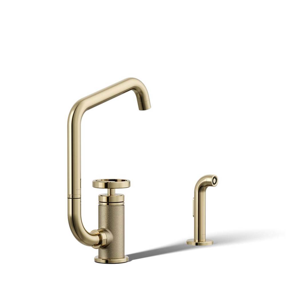 Billet™ Single-handle bar sink faucet with two-function extended-reach spout and -related