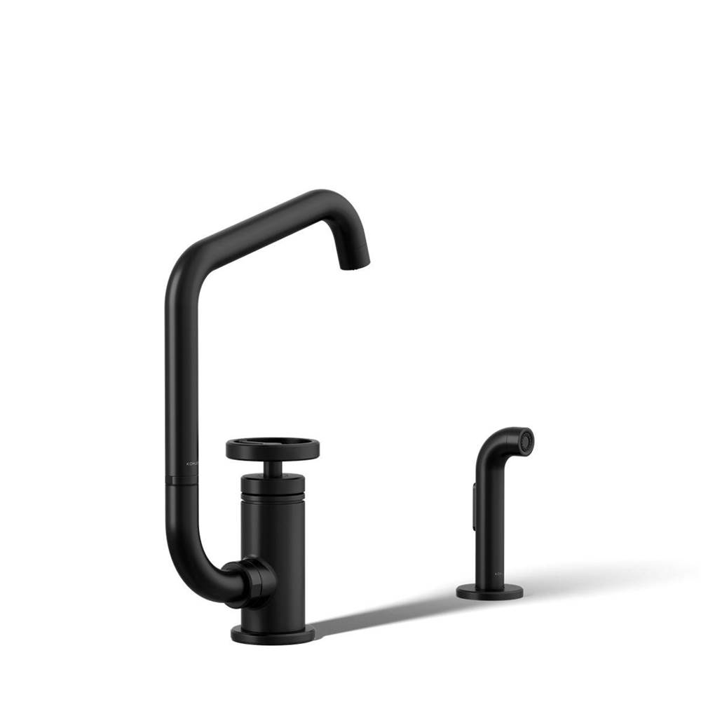Billet™ Single-handle bar sink faucet with two-function extended-reach spout and -shop
