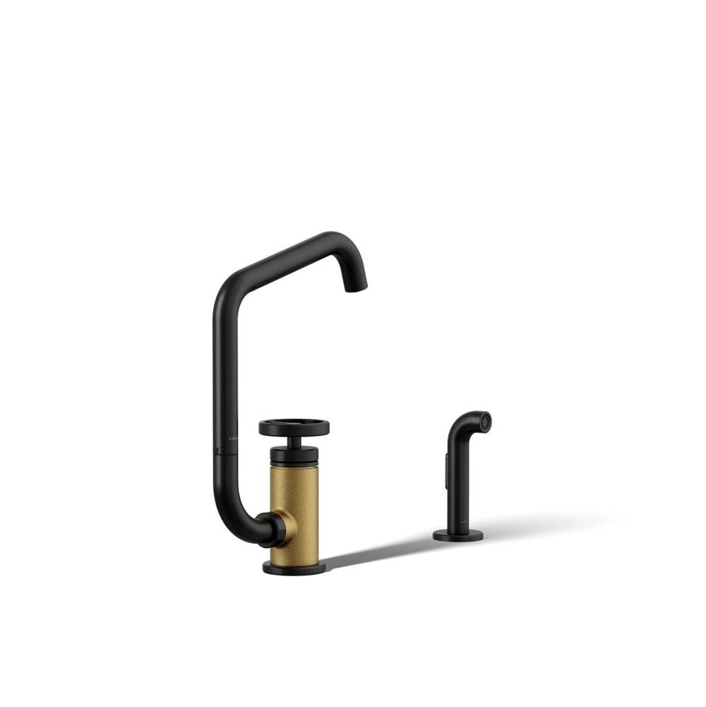 Billet™ Single-handle bar sink faucet with two-function extended-reach spout and -related