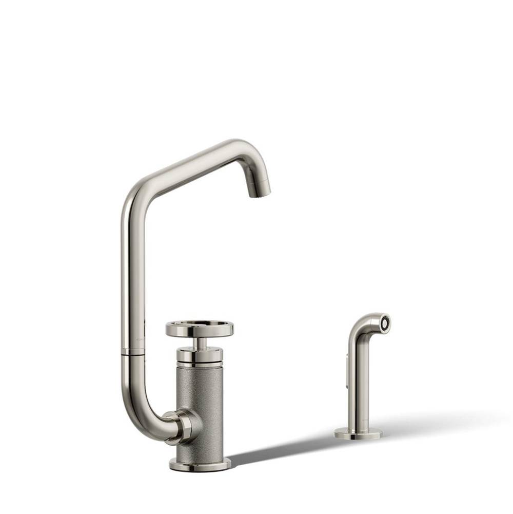 Billet™ Single-handle bar sink faucet with two-function extended-reach spout and -related