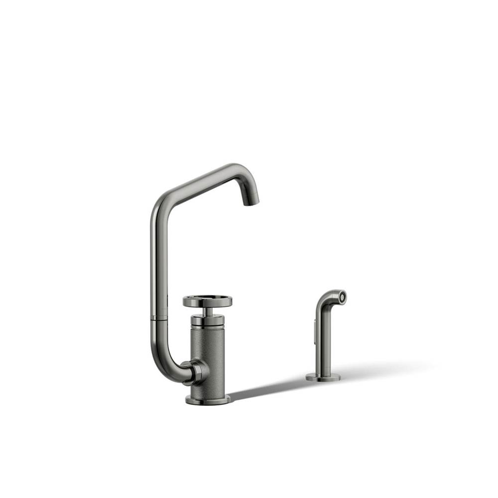 Billet™ Single-handle bar sink faucet with two-function extended-reach spout and -shop