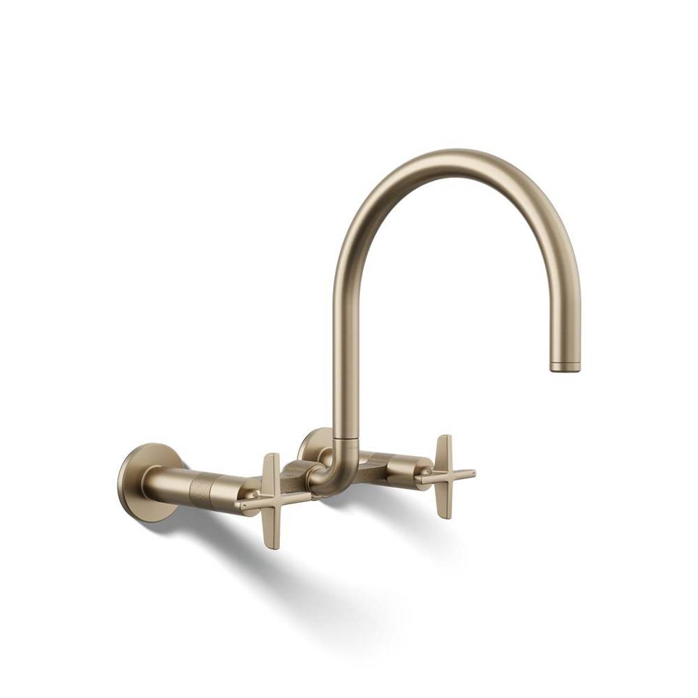 Billet™ Two-hole wall-mount bridge kitchen sink faucet-related