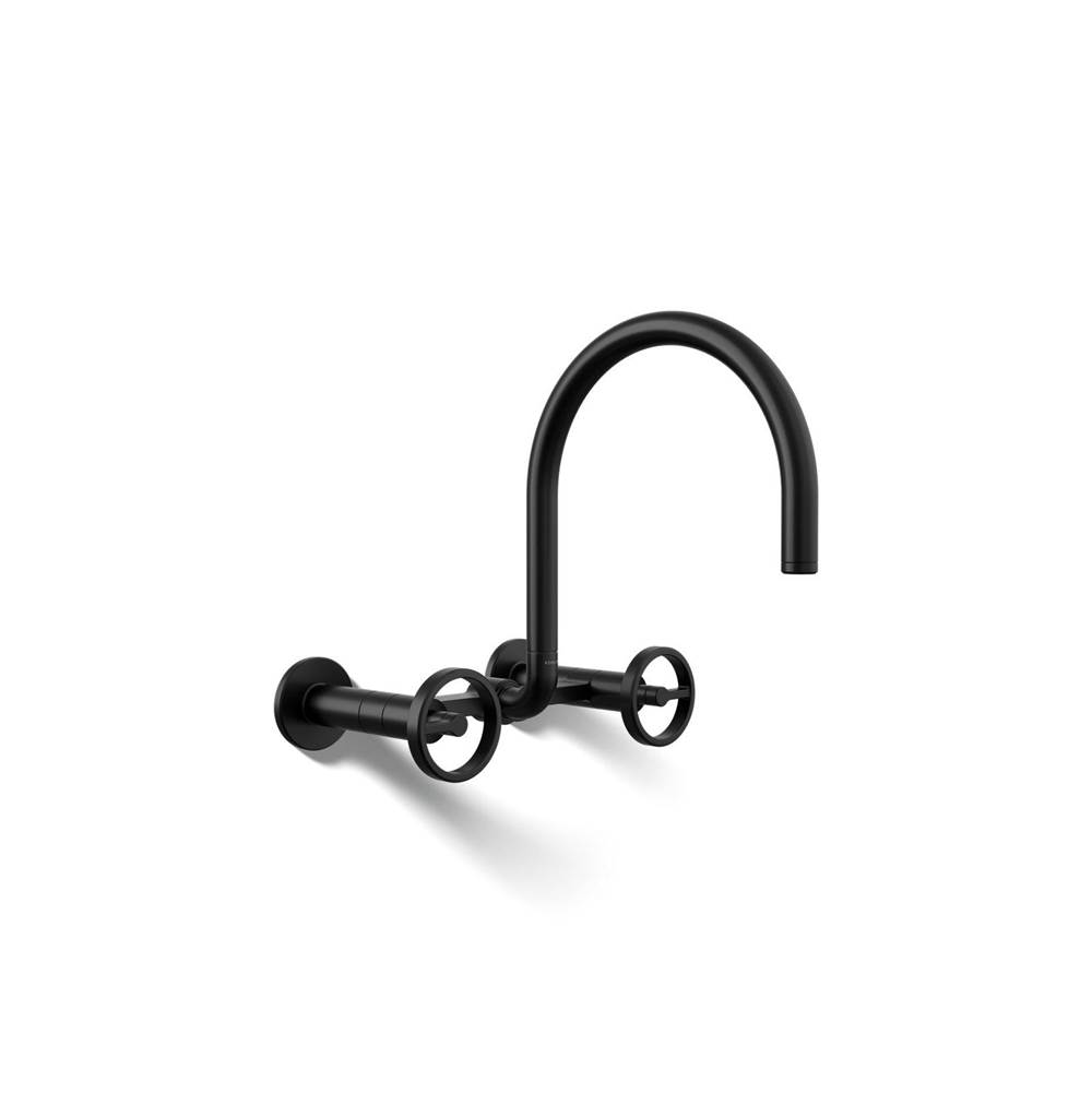 Billet™ Two-hole wall-mount bridge kitchen sink faucet-related