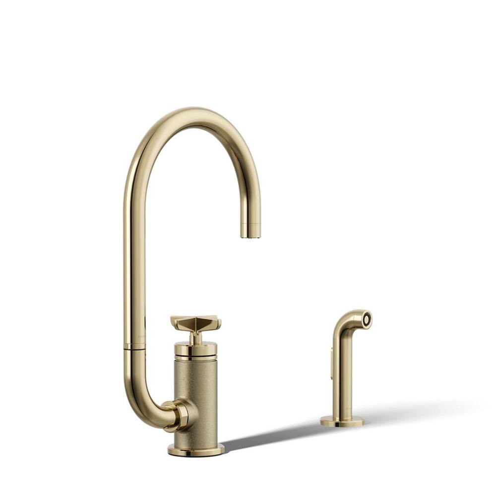 Billet™ Single-handle bar sink faucet with two-function extended-reach spout and -related