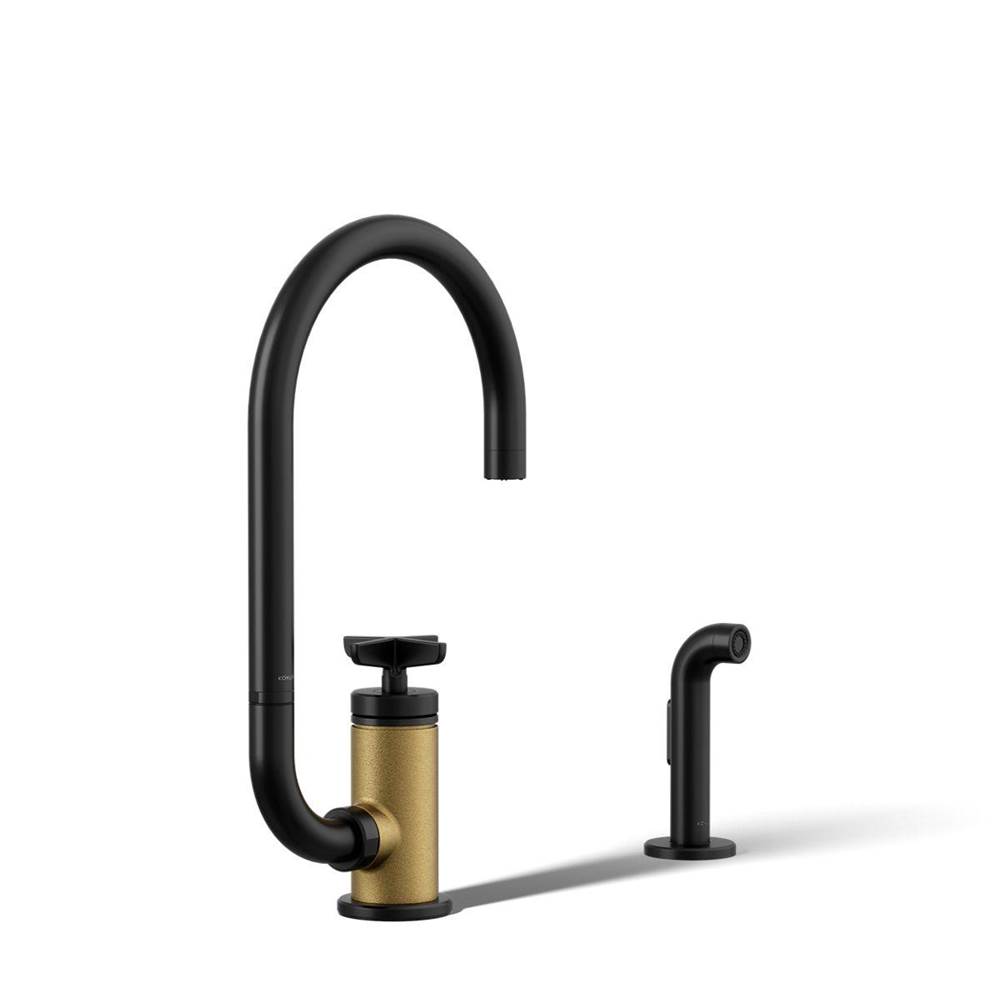 Billet™ Single-handle bar sink faucet with two-function extended-reach spout and -shop