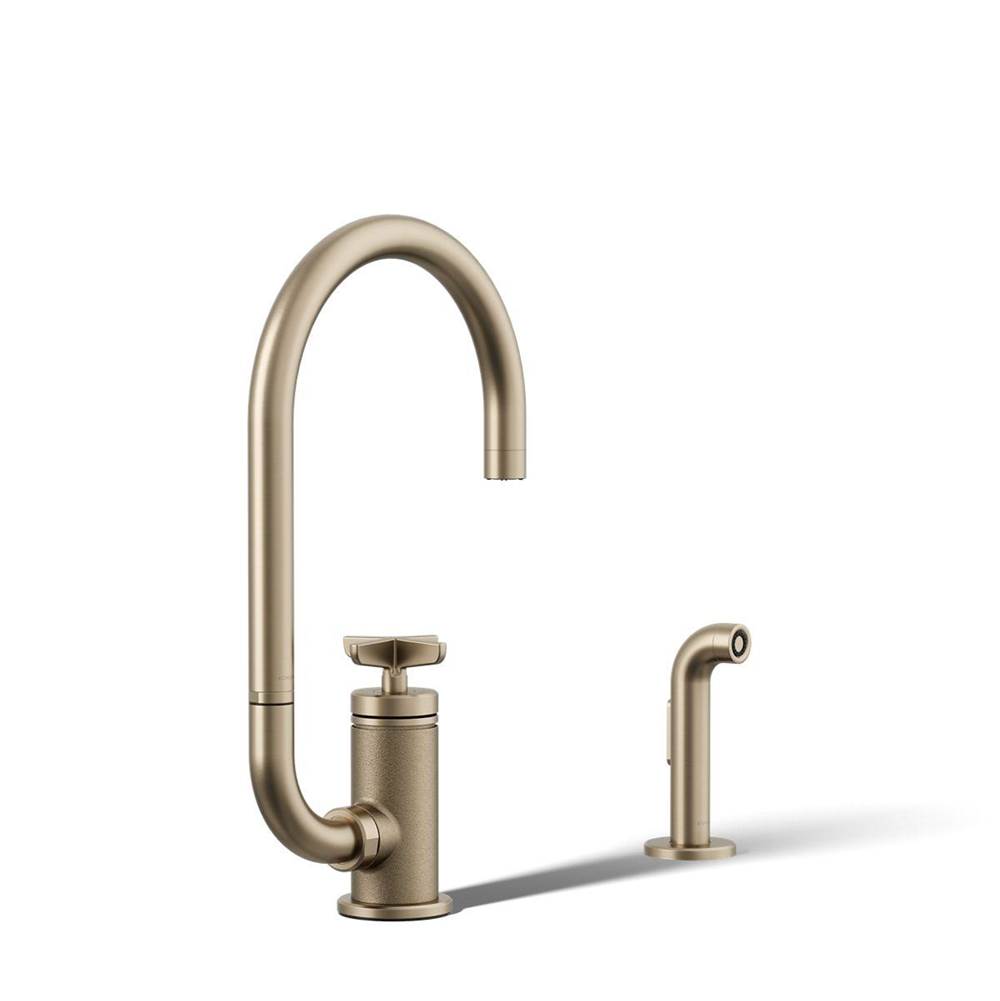 Billet™ Single-handle bar sink faucet with two-function extended-reach spout and -related