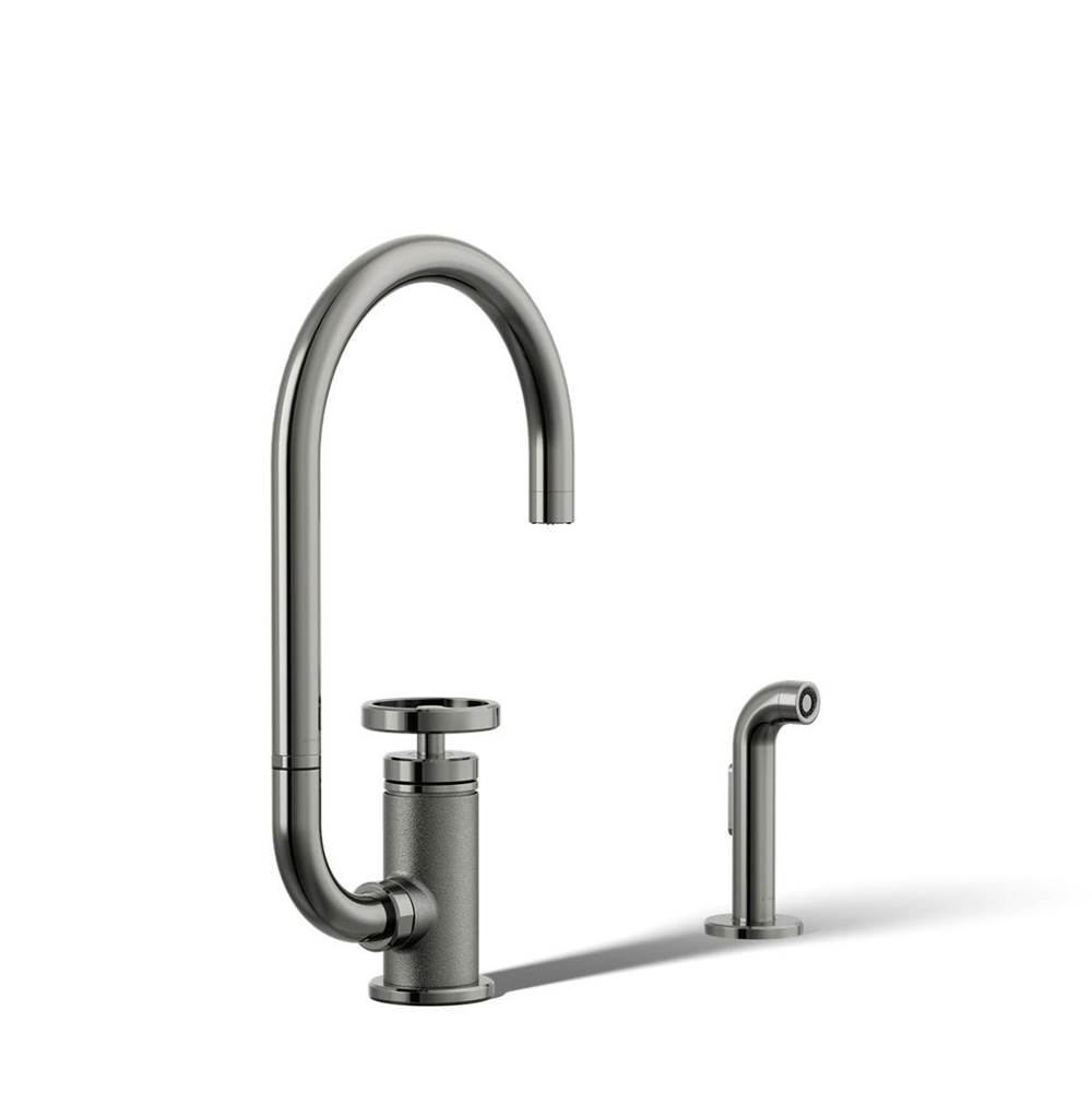 Billet™ Single-handle bar sink faucet with two-function extended-reach spout and -shop