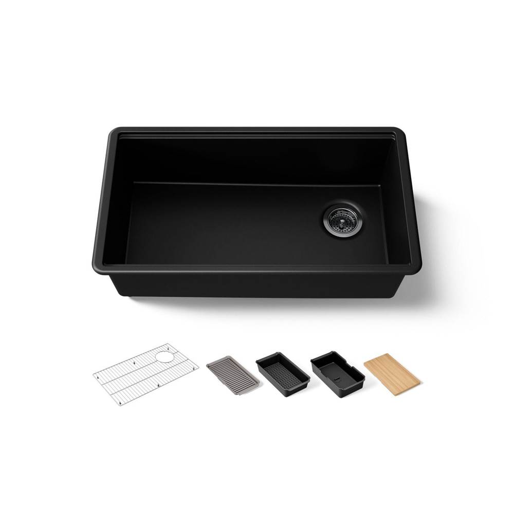 Billings® 32-1/2'' undermount single-bowl workstation kitchen sink-shop