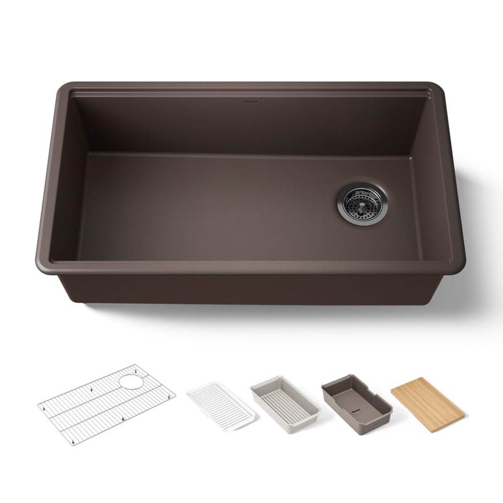 Billings® 32-1/2'' undermount single-bowl workstation kitchen sink-related