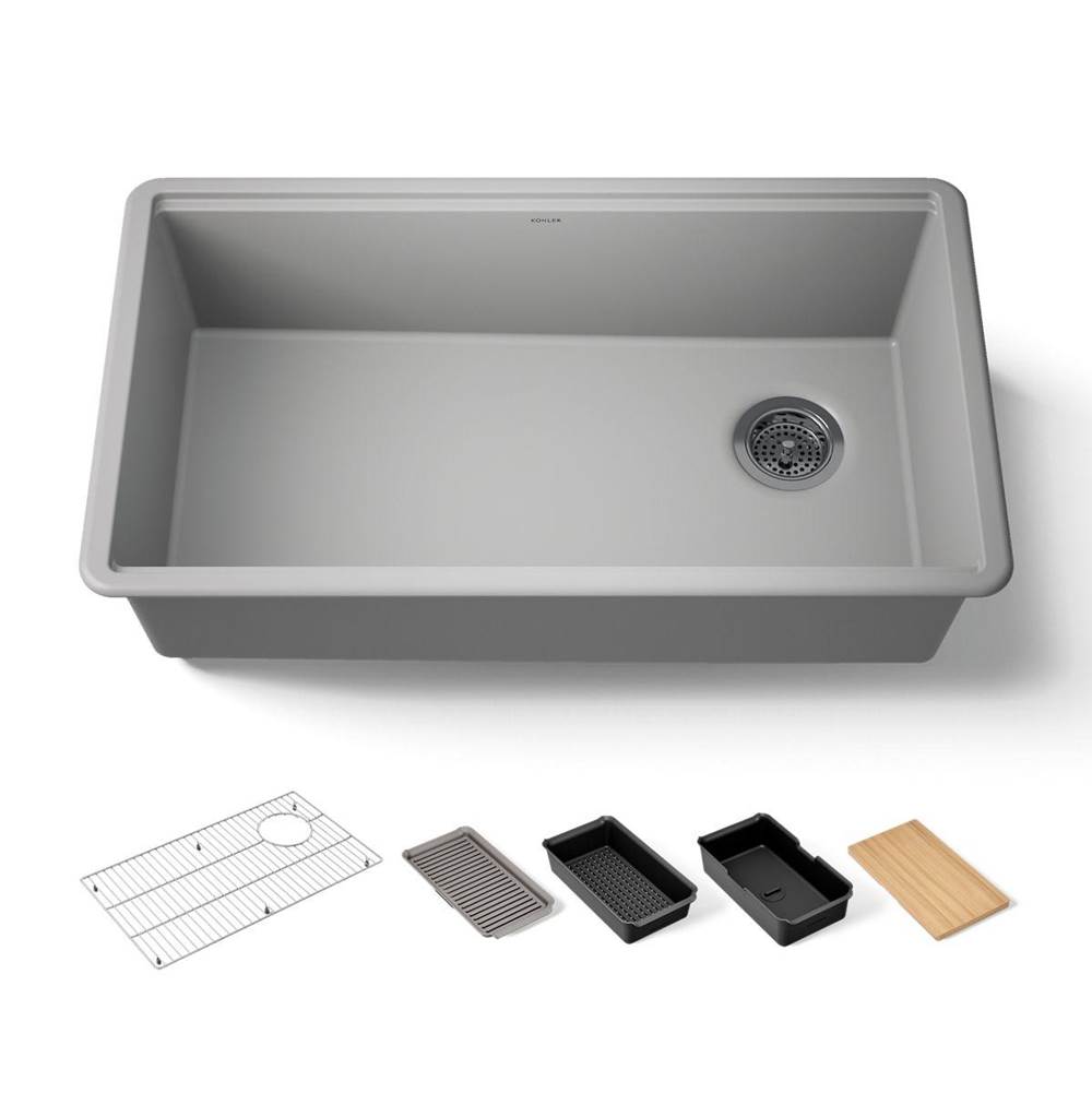 Billings® 32-1/2'' undermount single-bowl workstation kitchen sink-related