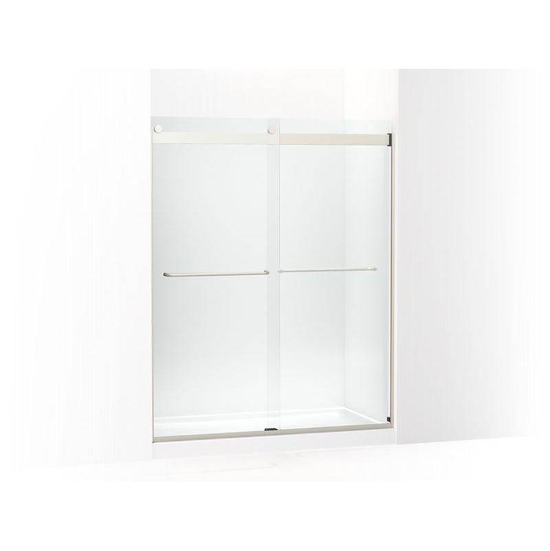 Levity® 74'' H sliding shower door with 1/4'' - thick glass-shop