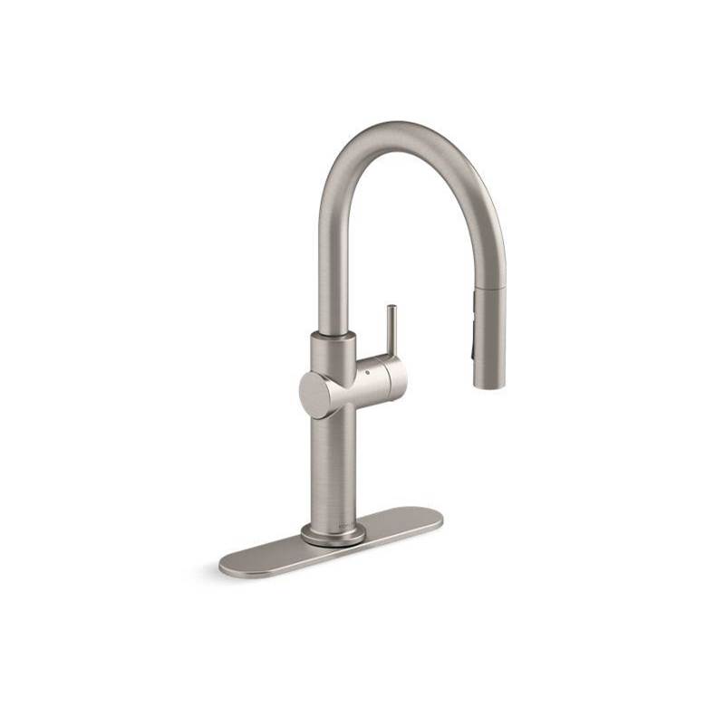 Crue® Touchless pull-down kitchen sink faucet with three-function sprayhead-related