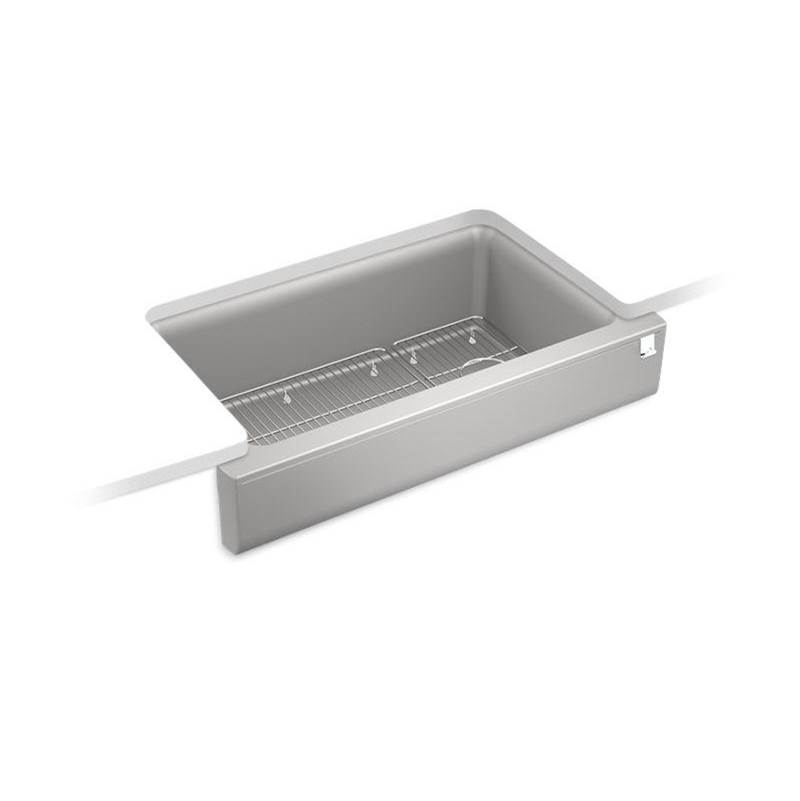 Cairn® 34'' undermount single-bowl farmhouse kitchen sink with short apron-shop