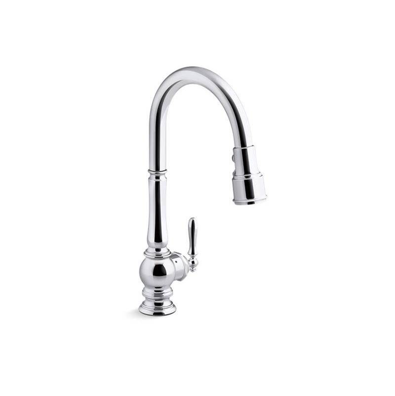 Artifacts® Touchless pull-down kitchen sink faucet with KOHLER® Konnect™ and thre-shop