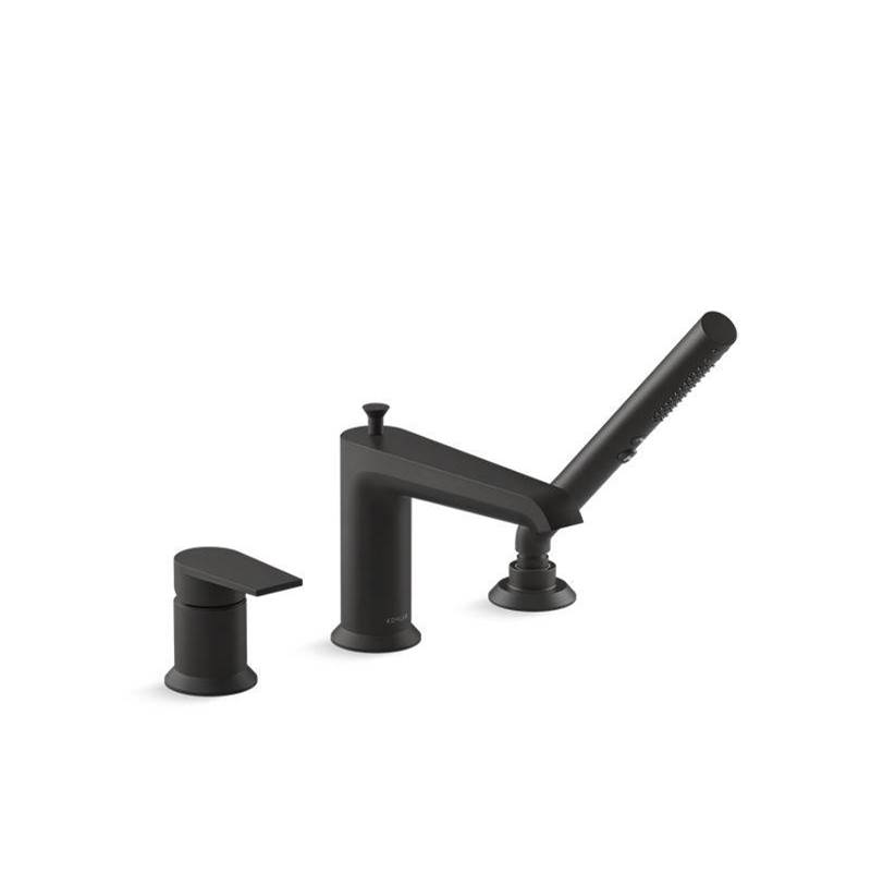 Hint® Deck-mount bath faucet with handshower-related