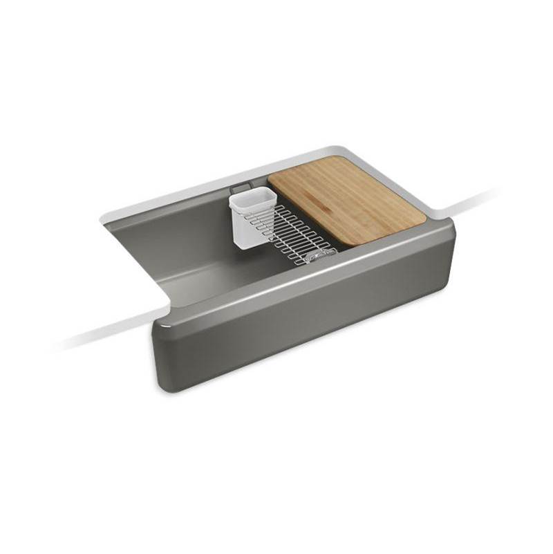 Riverby® 35-3/4'' undermount single-bowl farmhouse workstation kitchen sink-related