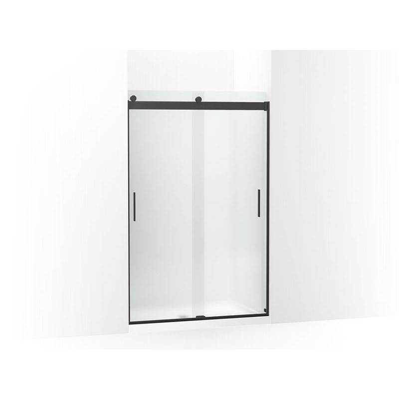 Levity® Sliding shower door, 74'' H x 43-5/8 - 47-5/8'' W, with 1/4'' thick Frost-related