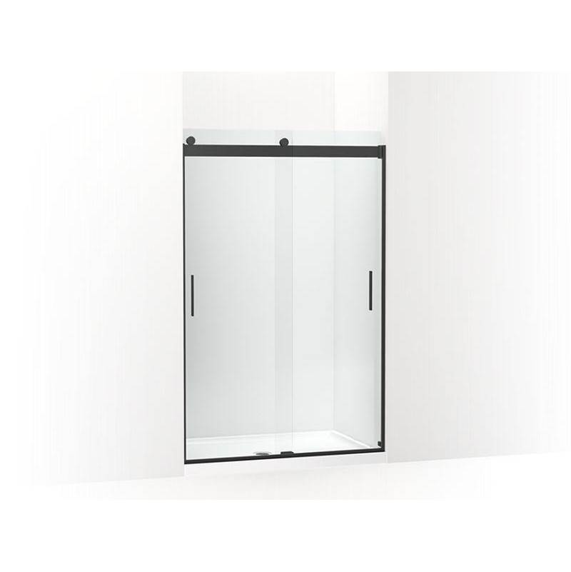 Levity® Sliding shower door, 74'' H x 43-5/8 - 47-5/8'' W, with 1/4'' thick Cryst-related