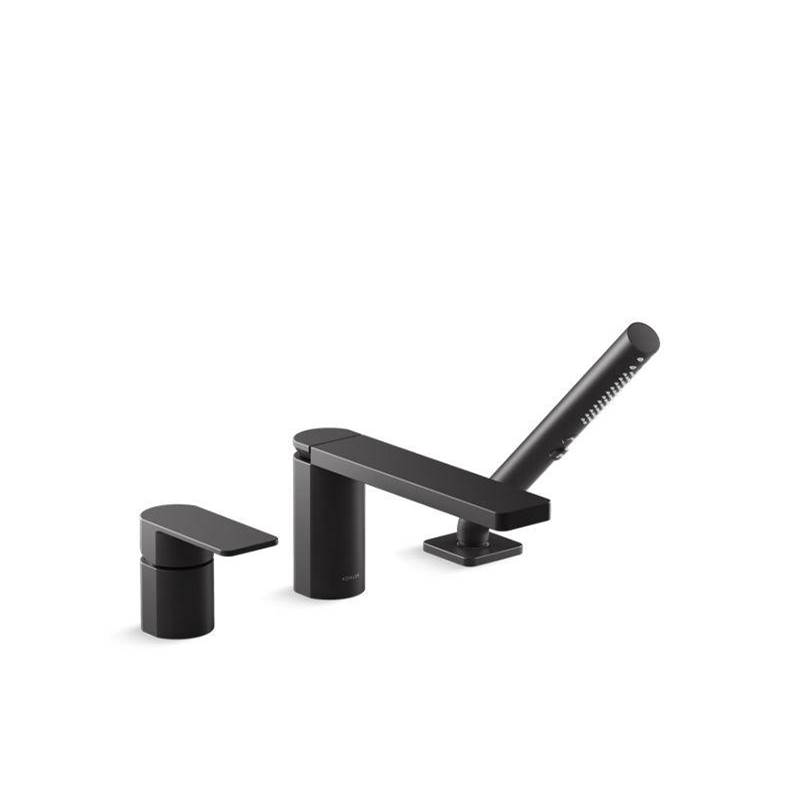 Parallel® Single-handle deck-mount bath faucet with handshower-related