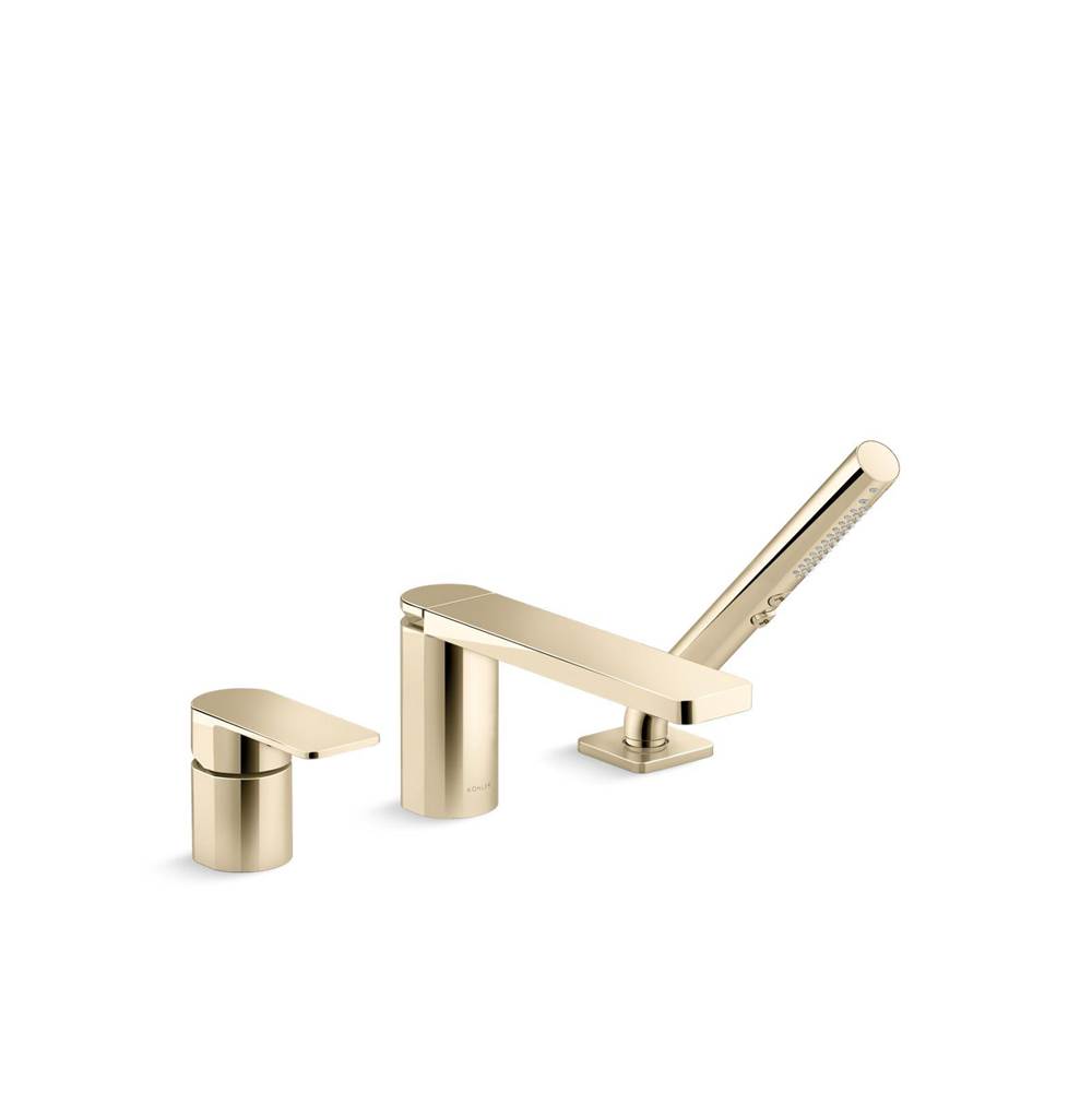 Parallel® Deck-mount bath faucet with handshower-related