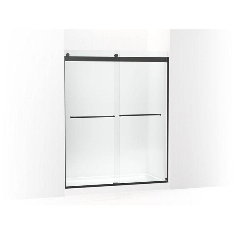 Levity® 74'' H sliding shower door with 1/4'' - thick glass-related