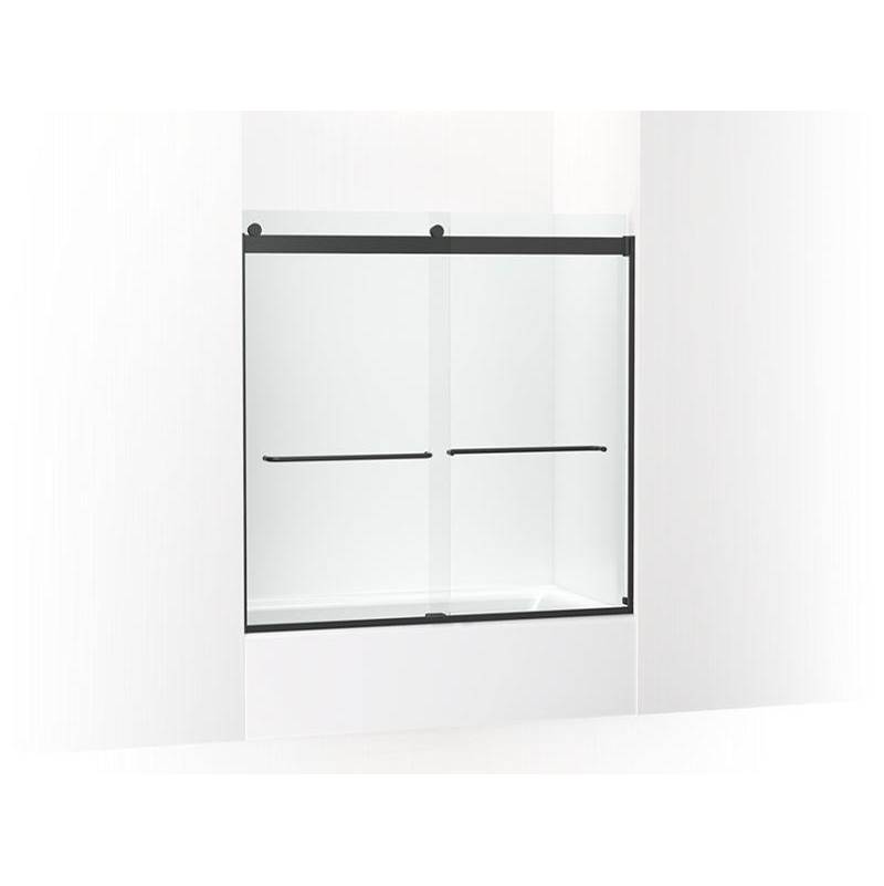 Levity® Sliding bath door, 59-3/4'' H x 56-5/8 - 59-5/8'' W, with 1/4'' thick Cry-shop