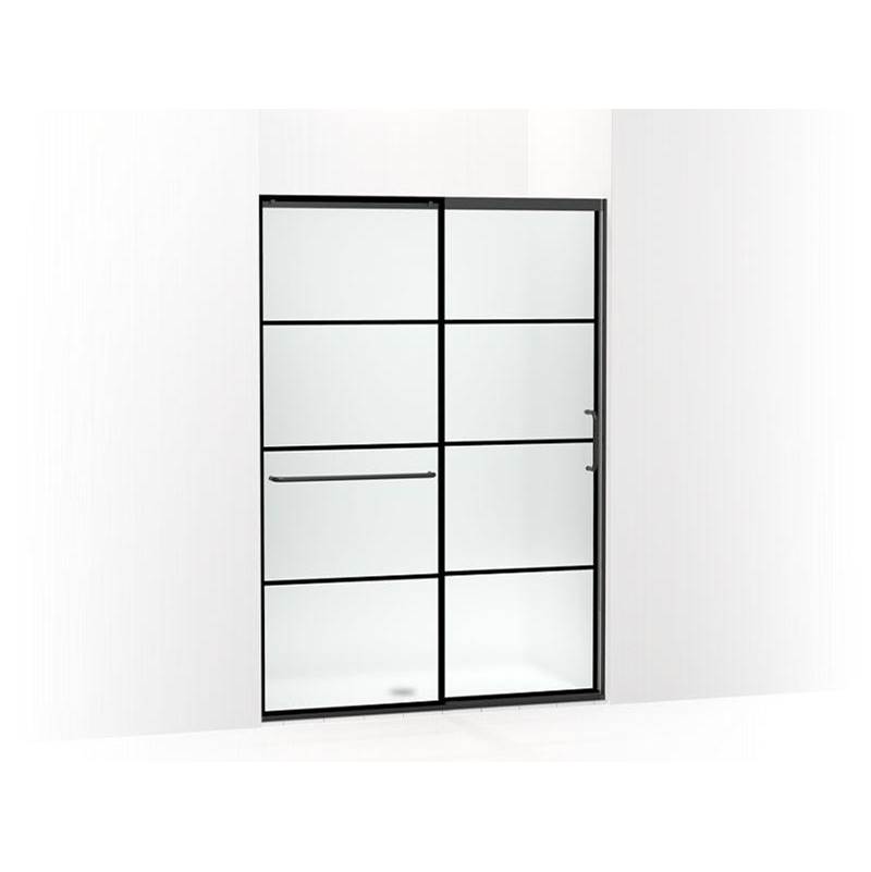 Elate™ Tall Sliding shower door, 75-1/2'' H x 50-1/4 - 53-5/8'' W, with heavy 5/1-related