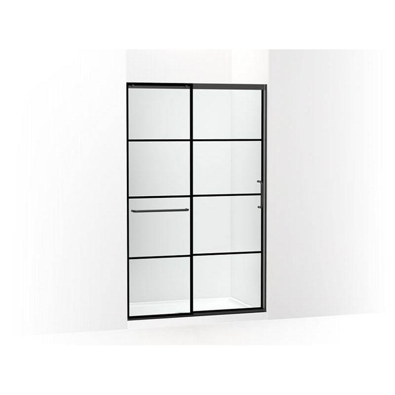 Elate™ Tall Sliding shower door, 75-1/2'' H x 44-1/4 - 47-5/8'' W, with heavy 5/1-related