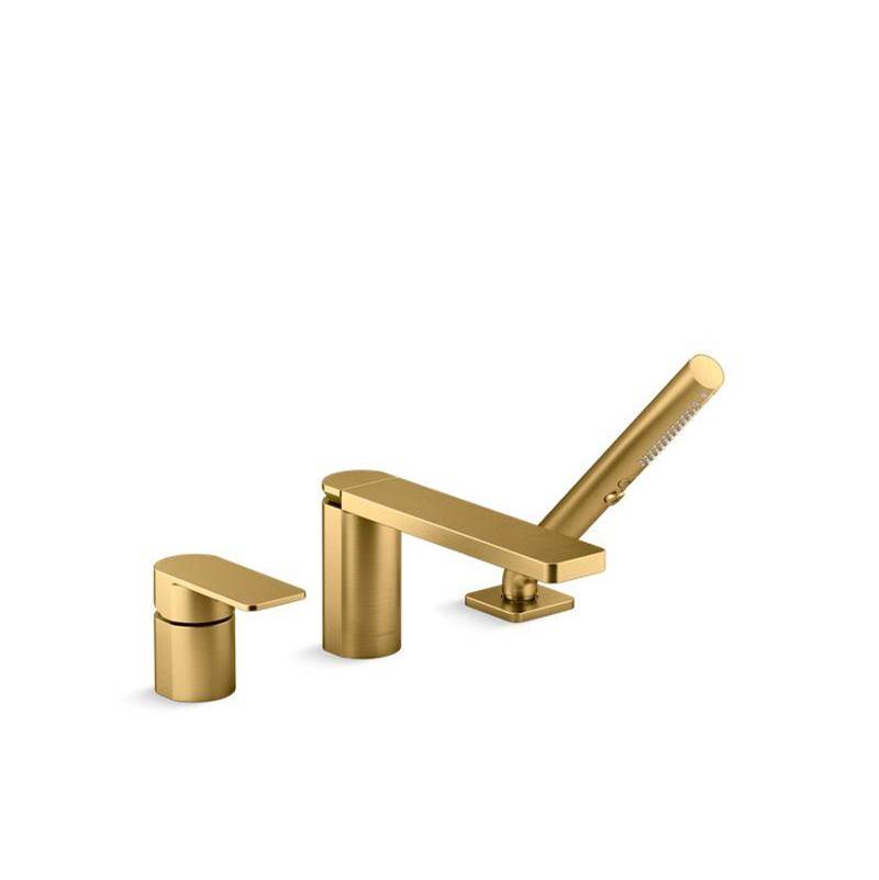 Parallel® Single-handle deck-mount bath faucet with handshower-related