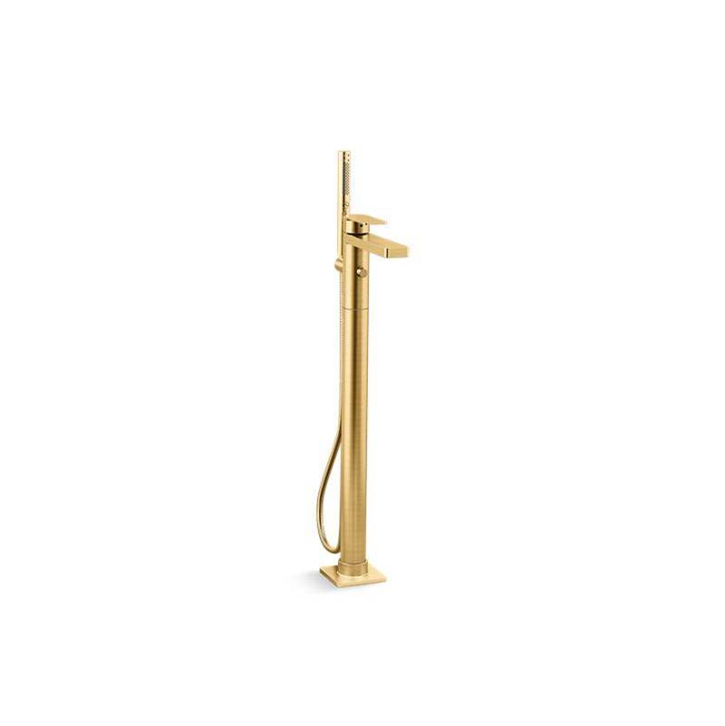 Parallel Floor-Mount Bath Filler Trim With Handshower-related