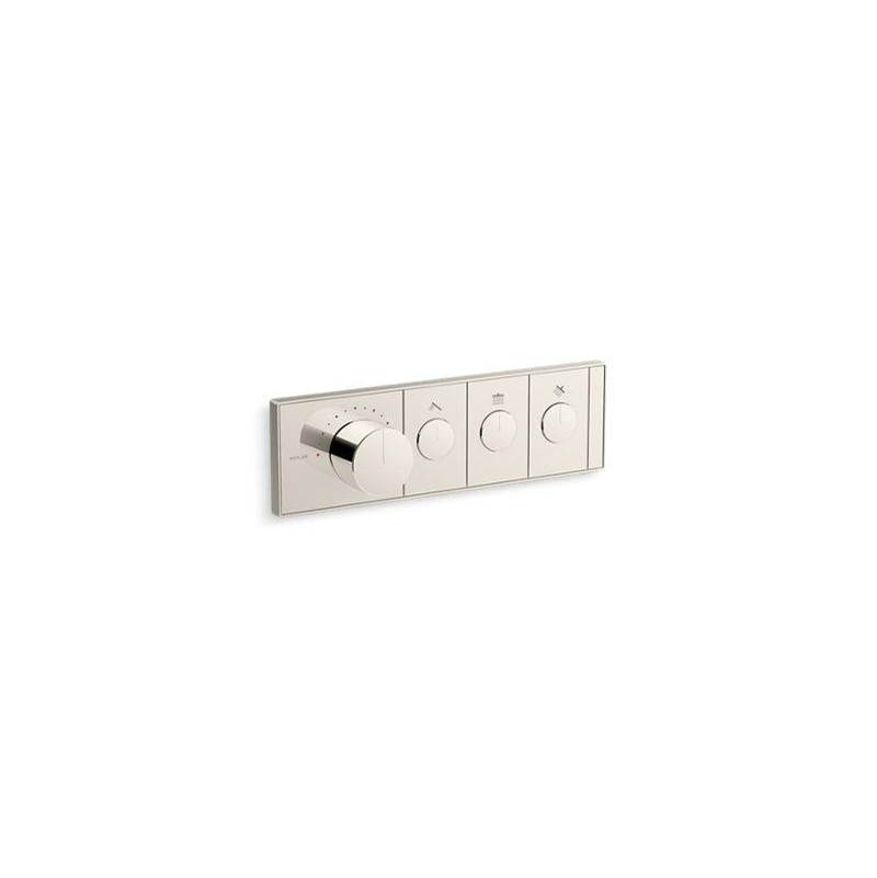 Anthem Three-Outlet Thermostatic Valve Control Panel With Recessed Push-Buttons-related