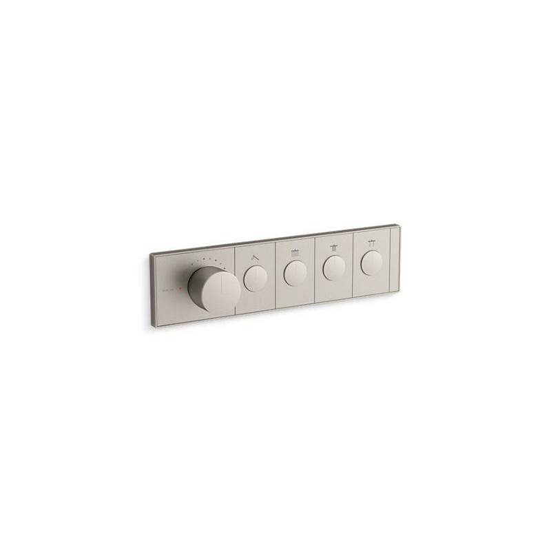 Anthem™ Four-outlet thermostatic valve control panel with recessed push-buttons-related