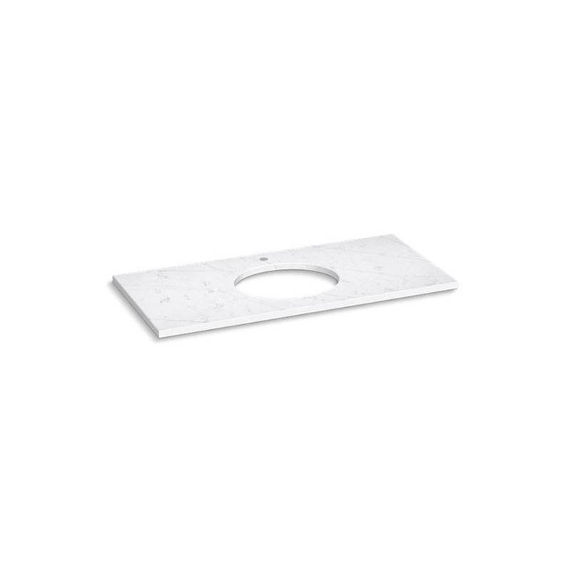Silestone® 49'' quartz vanity top with oval cutout-related